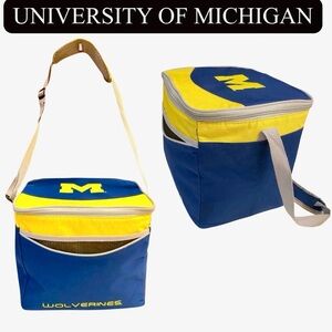 UNIVERSITY OF MICHIGAN (UofM) Wolverine Canvas Insulated Cooler, EUC